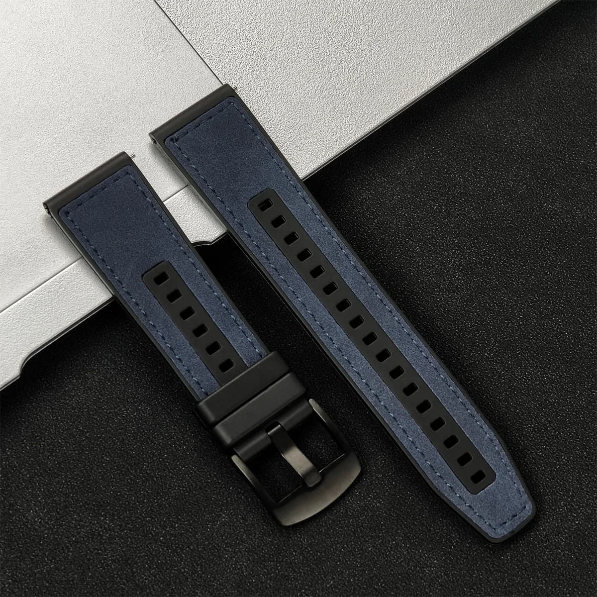 22mm Leather Silicone Watch Strap Replacement Bracelet Smartwatch — image 10