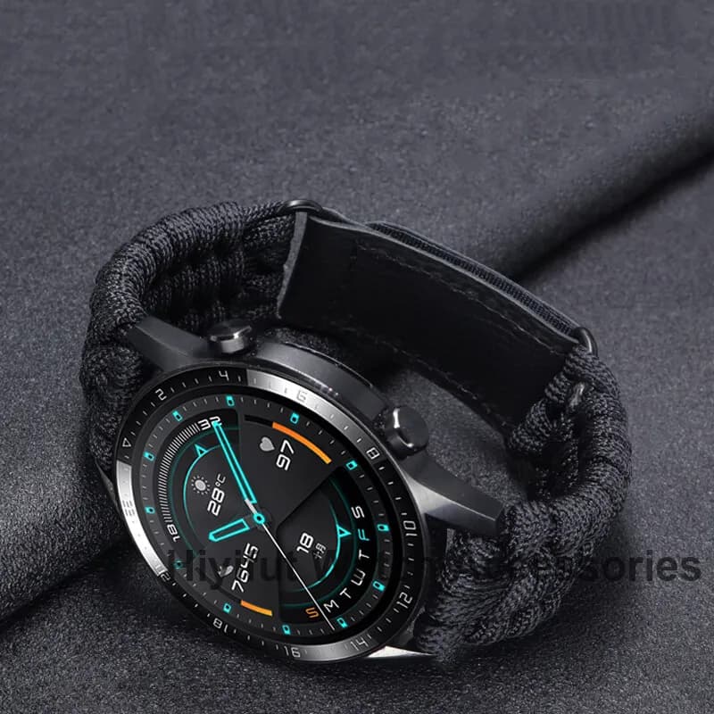 Braided Watch Band 20mm 22mm Universal Velcro Strap for Galaxy Watch Gear S3 — image 12