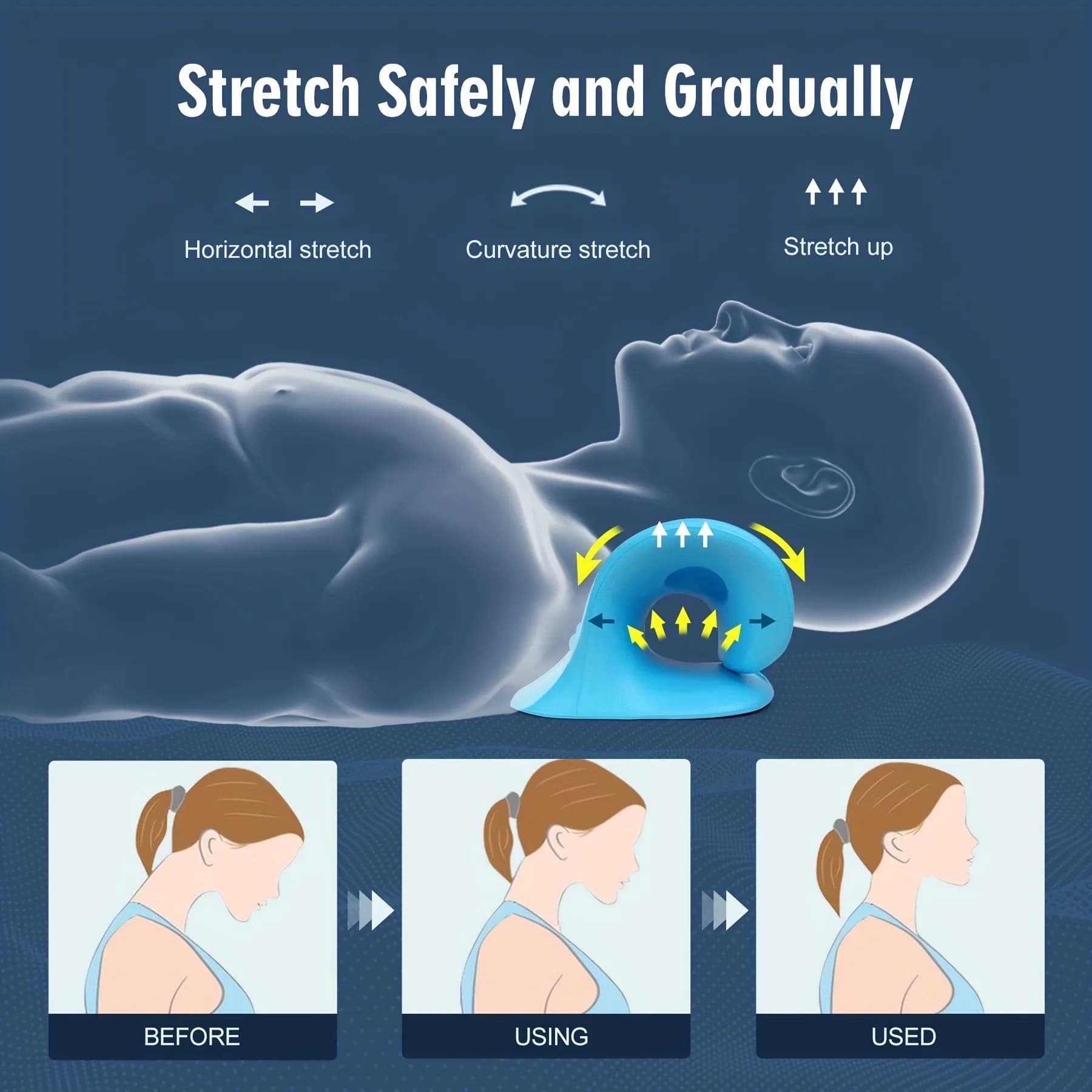 Neck and Shoulder Relaxer Cervical Traction Device Pillow Stretcher — image 5