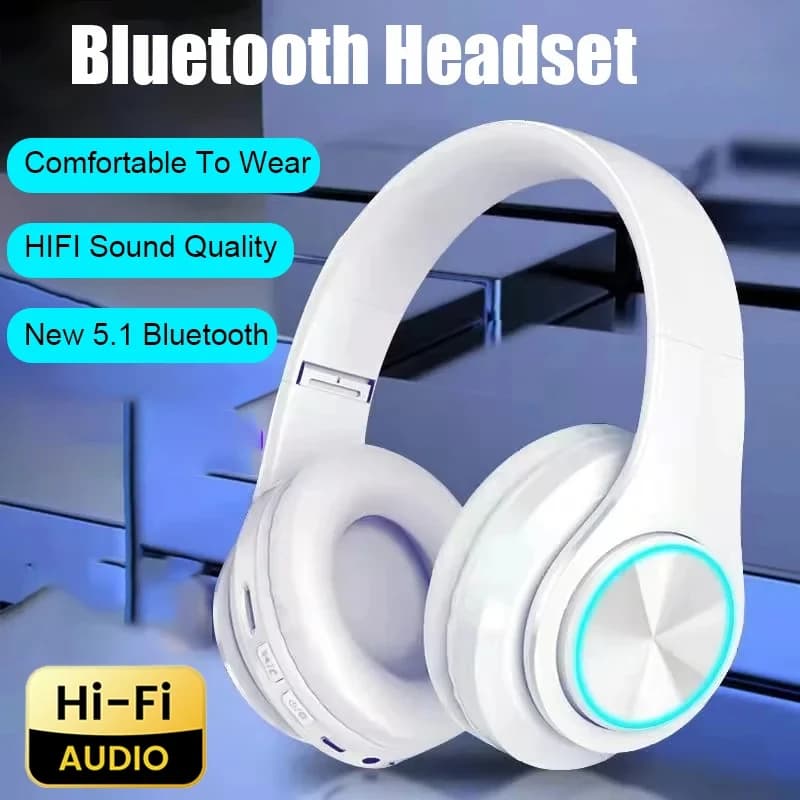 Wireless Bluetooth Headphones Noise Cancelling Gaming Stereo Headset B39 UK — image 3
