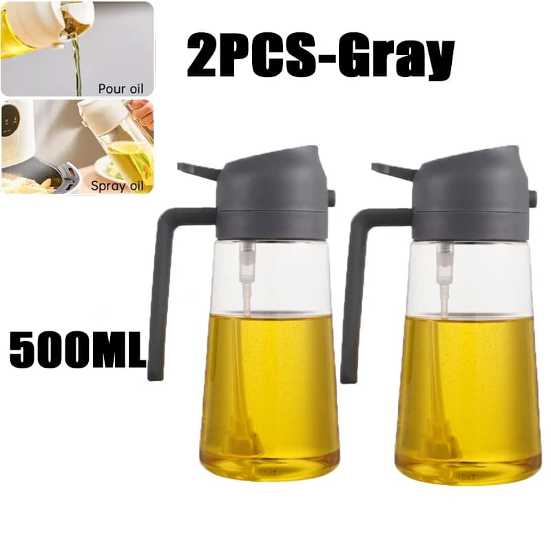 Oil Sprayer Bottle 500ml Kitchen Spray Dispenser BBQ Baking New 2in1 Plastic for — image 8