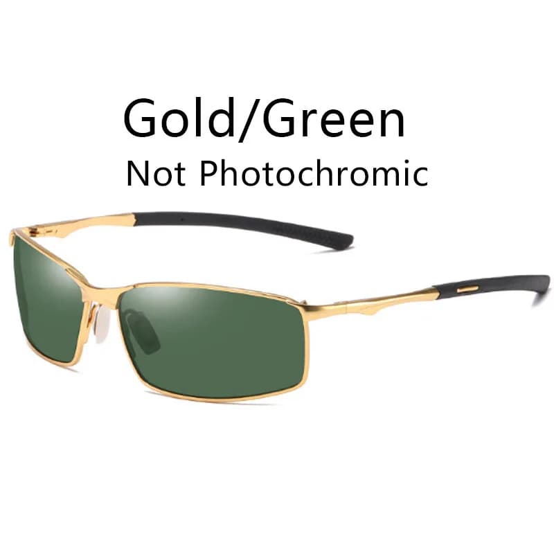 Photochromic Polarized Men Sunglasses Metal Square Driving UV400 New Male Sports — image 9