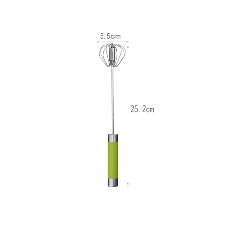 Stainless Steel Egg Beater Manual Whisk Mixer Hand Pressure Kitchen Tool — image 12