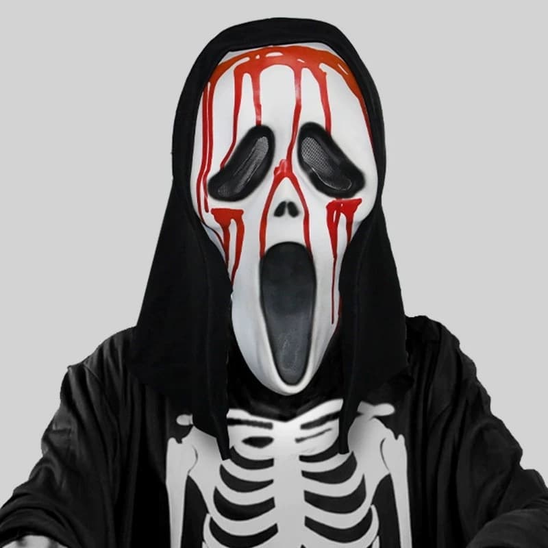Halloween Scream Horror Face Mask Realistic Creepy Ghost Mask Movie Party Costume — image 10