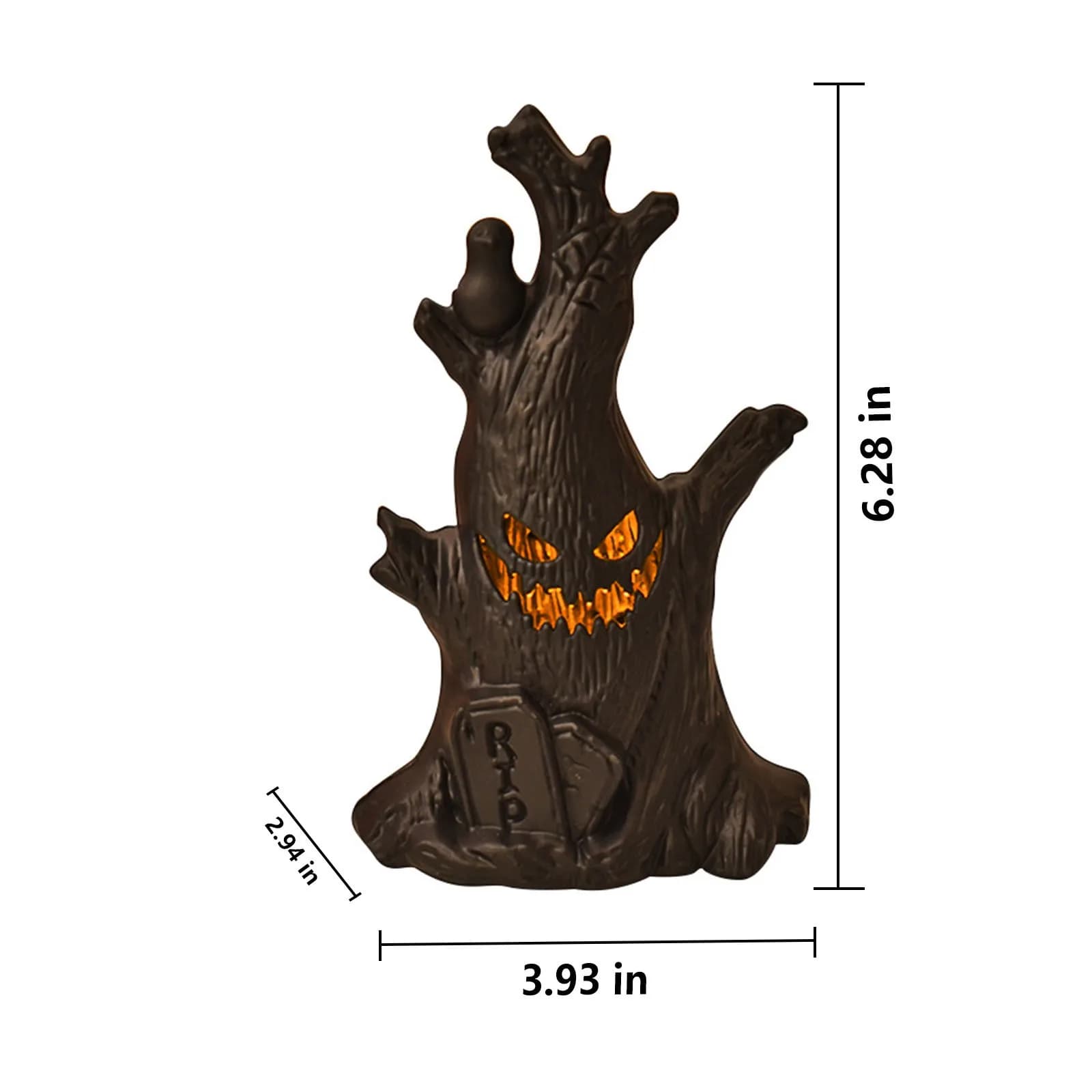 Halloween Decoration Ghost Tree LED Night Glow Lantern Horror Face Stump — image 3