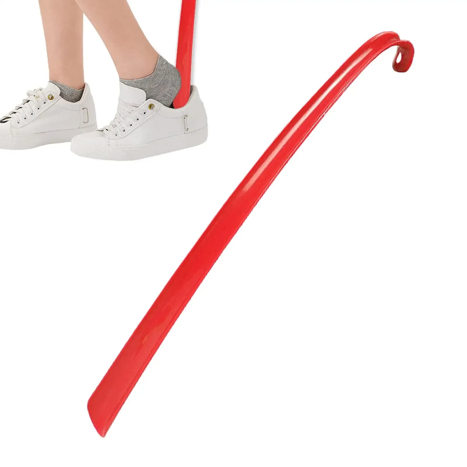 Plastic Extra Long Shoehorn Lazy Shoe Lifter Helper for Hotel & Household — image 4