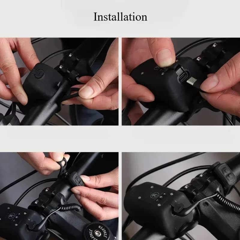Electric Bike Horn Light Front Lamp Bell Mountain Bike Bicycle Accessories — image 6