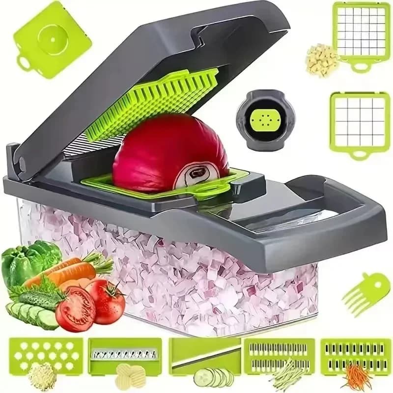 16 Pcs Vegetable Chopper Slicer Dicer Grater Peeler Kitchen Tool Set — image 3