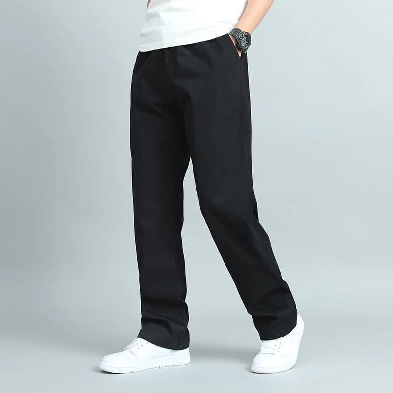 Men's Casual Cotton Trousers Loose Fit Straight Multi-Pocket Plus Size — image 7