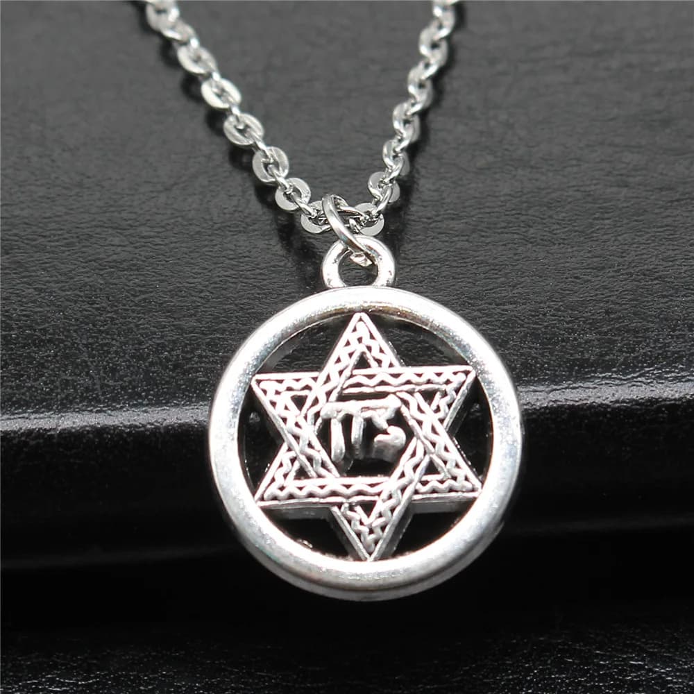 Star of David Pendant Necklace Silver Bronze Fashion Jewellery Gift — image 9
