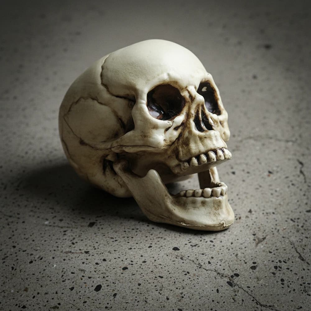 Plastic Skull Head Realistic Skeleton Halloween Party Haunted House Decor UK — image 6