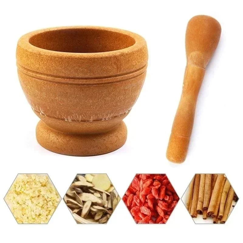 Resin Mortar and Pestle Set Spice Grinder Crusher Bowl Small Kitchen Tool — image 6