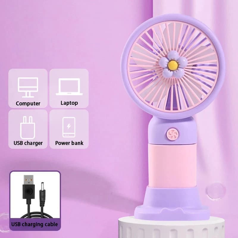 USB Rechargeable Portable Handheld Fan Dual Purpose Hand & Desktop Summer Fan — image 11