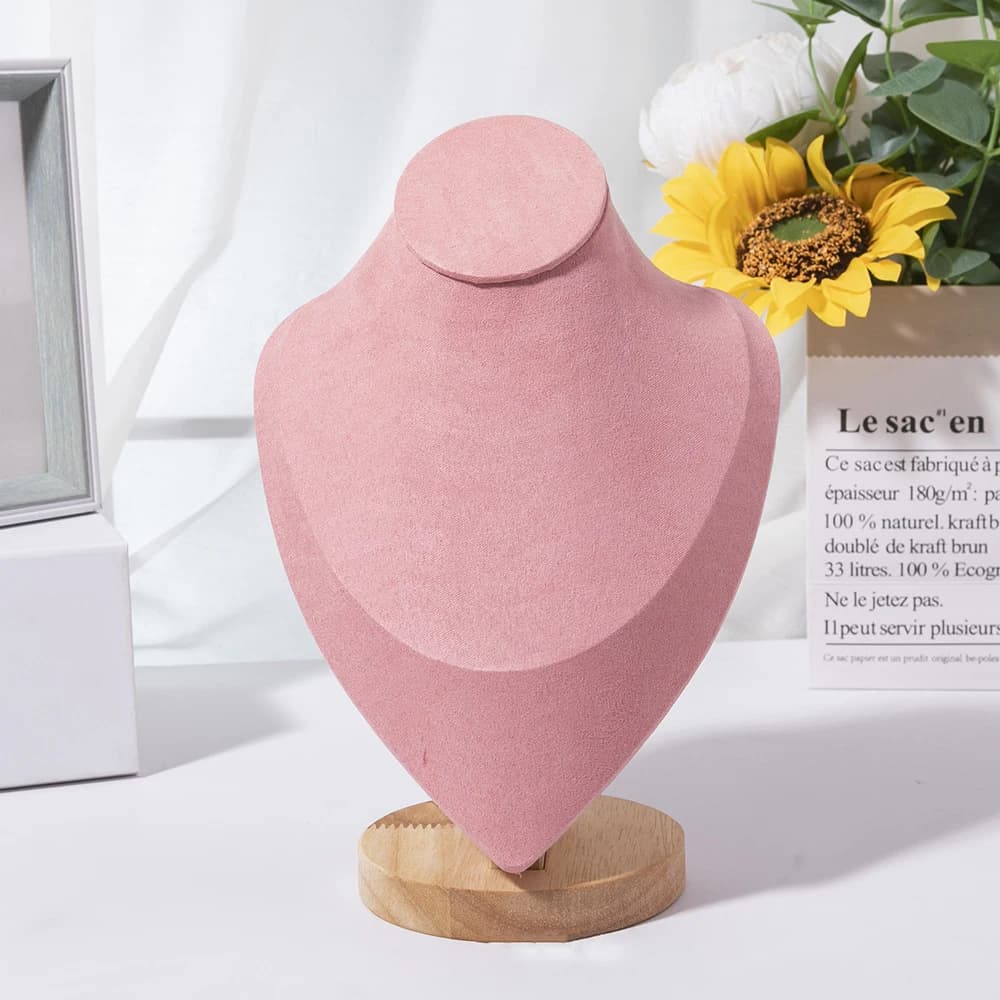 Wooden Mannequin Bust Necklace Display Stand Jewellery Holder — image 4