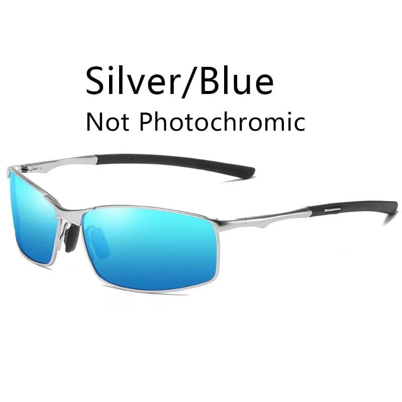 Photochromic Polarized Men Sunglasses Metal Square Driving UV400 New Male Sports — image 12