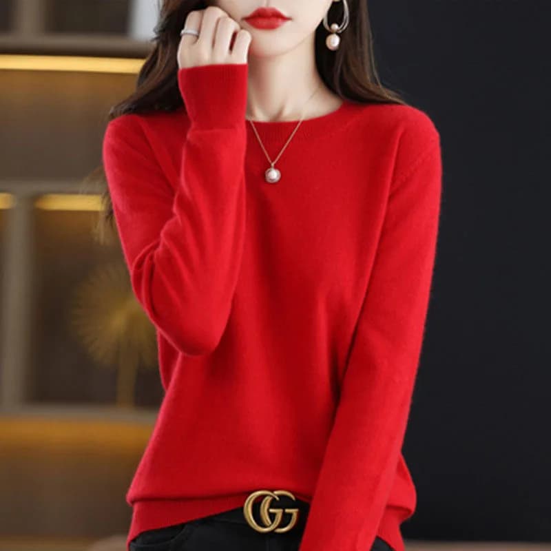 Women's Sweater O-Neck Pullover Warm Casual Knitwear Korean Fashion New Autumn U — image 7