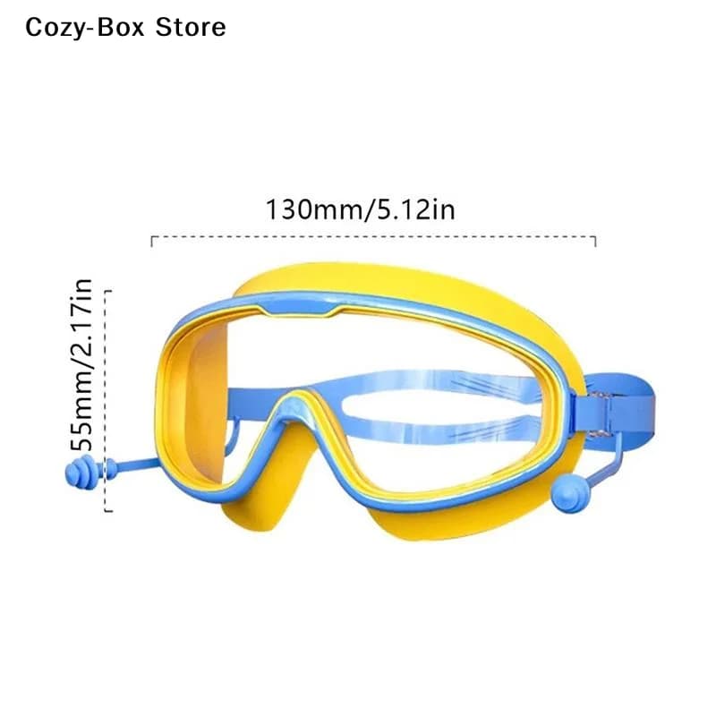 Swimming Goggles Big Frame HD View Anti-Fog Waterproof 1 Pc Multi Colour — image 6