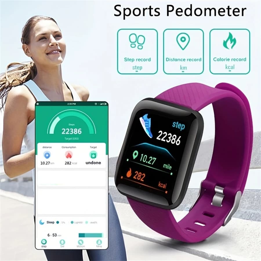 Smartwatch for Men Women Fitness Monitor Message Bracelet Android iOS — image 3