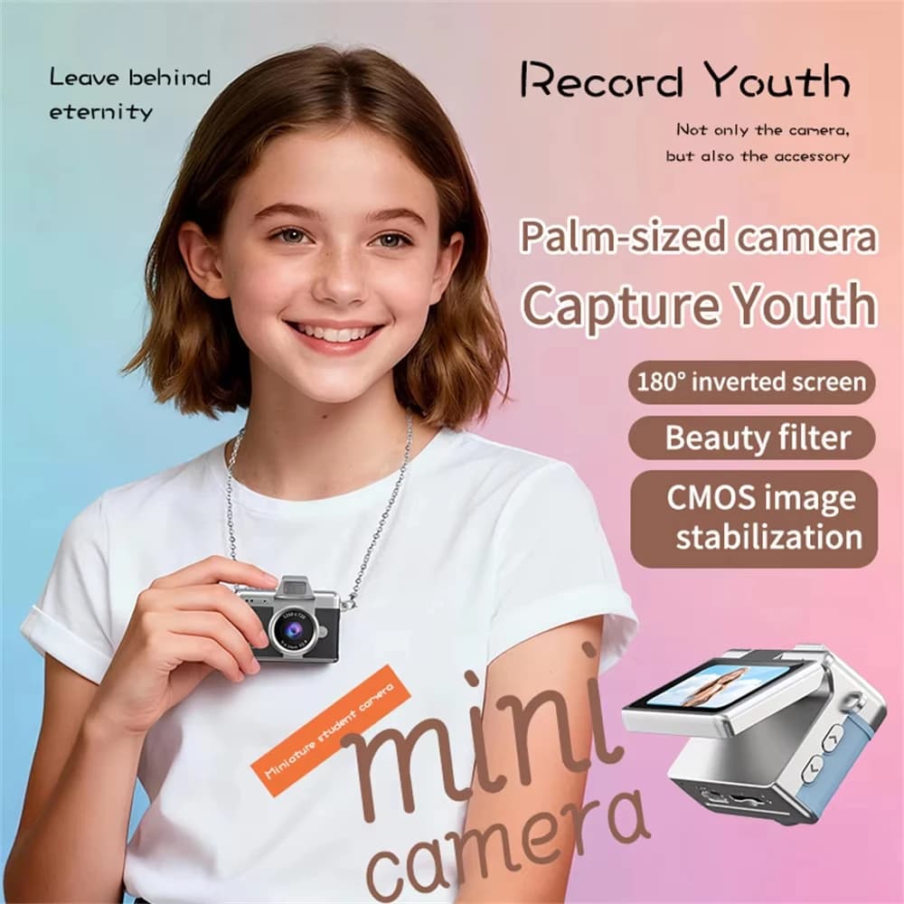 Mini Digital Camera Keychain 1.47 Flip Screen HD Video Recorder New Ourlife Inch — image 2