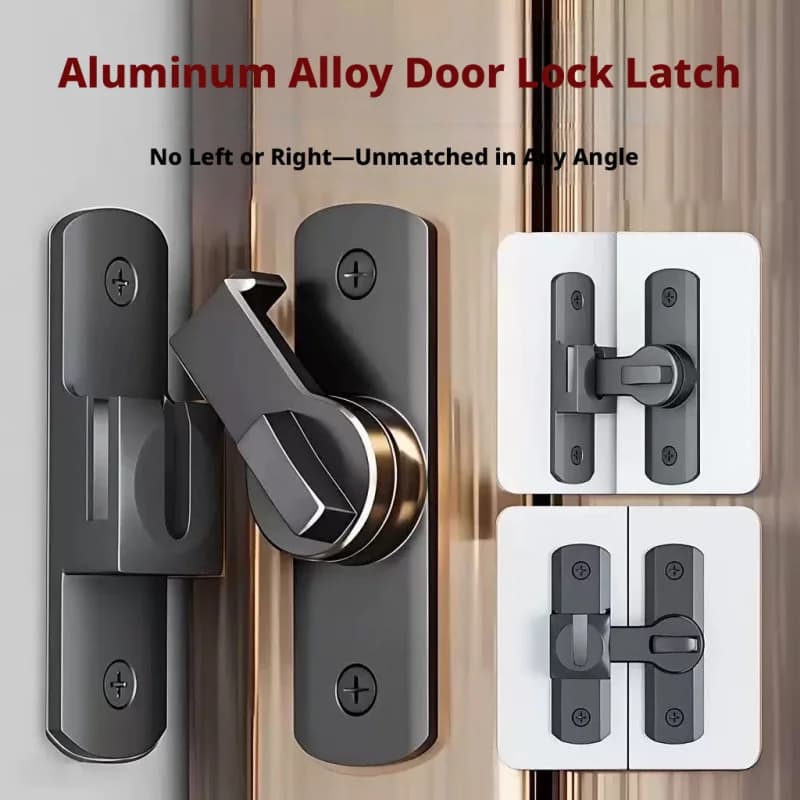 Door Bolts 90/180 Degree Flip Lock Home Security Sliding Door Latch New Zinc New — image 5