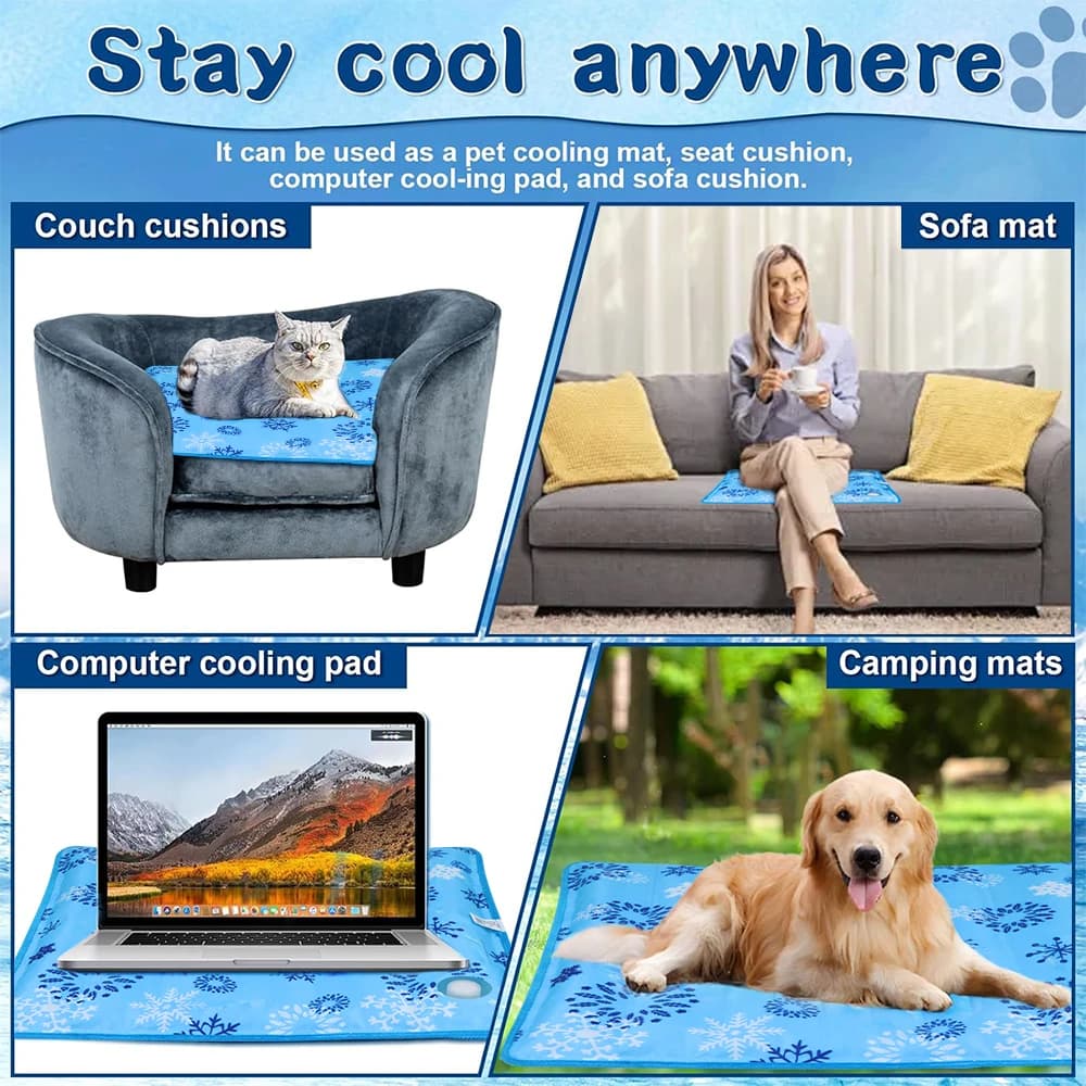 Self-Cooling Pet Mat for Dogs and Cats Waterproof Summer Cooling Pad Bed — image 2