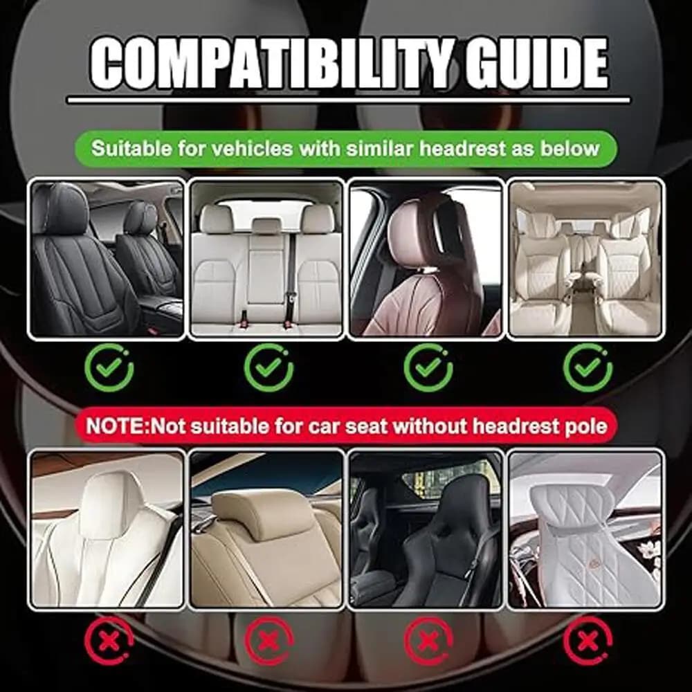 Universal Car Headrest Covers 2 Pcs Printed Protective Seat Headrest Cover Set — image 5