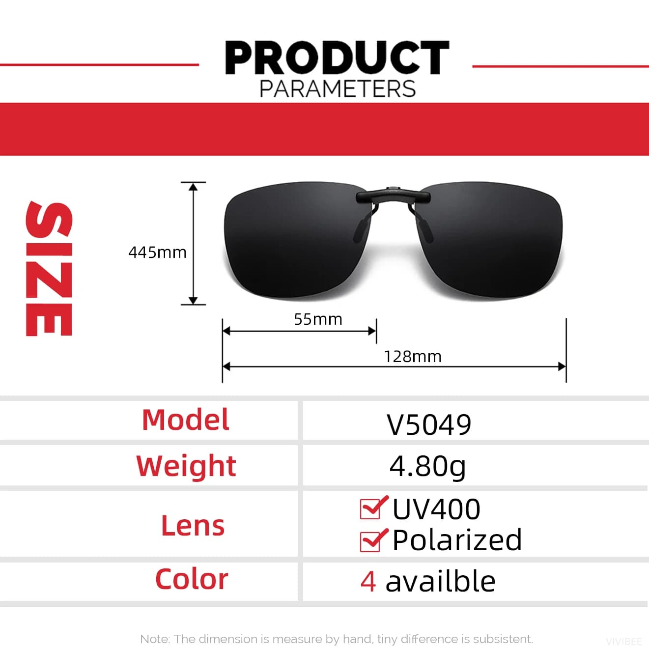 Clip On Sunglasses Polarised UV400 Anti Glare Night Vision Driving Square UK — image 6