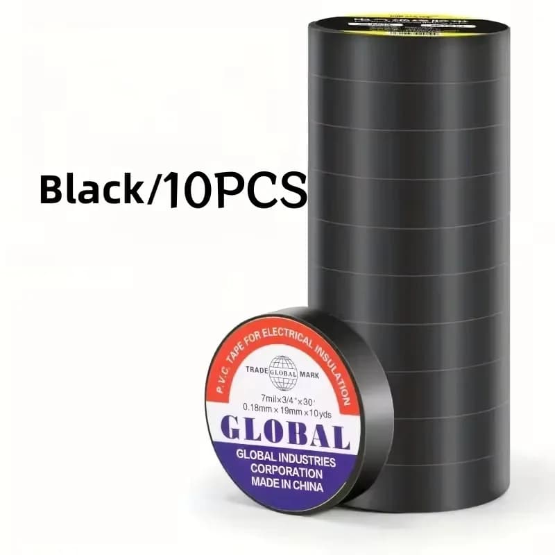 Black Electrical Tape 50m High Temperature Resistant Rubber Durable Soft — image 8