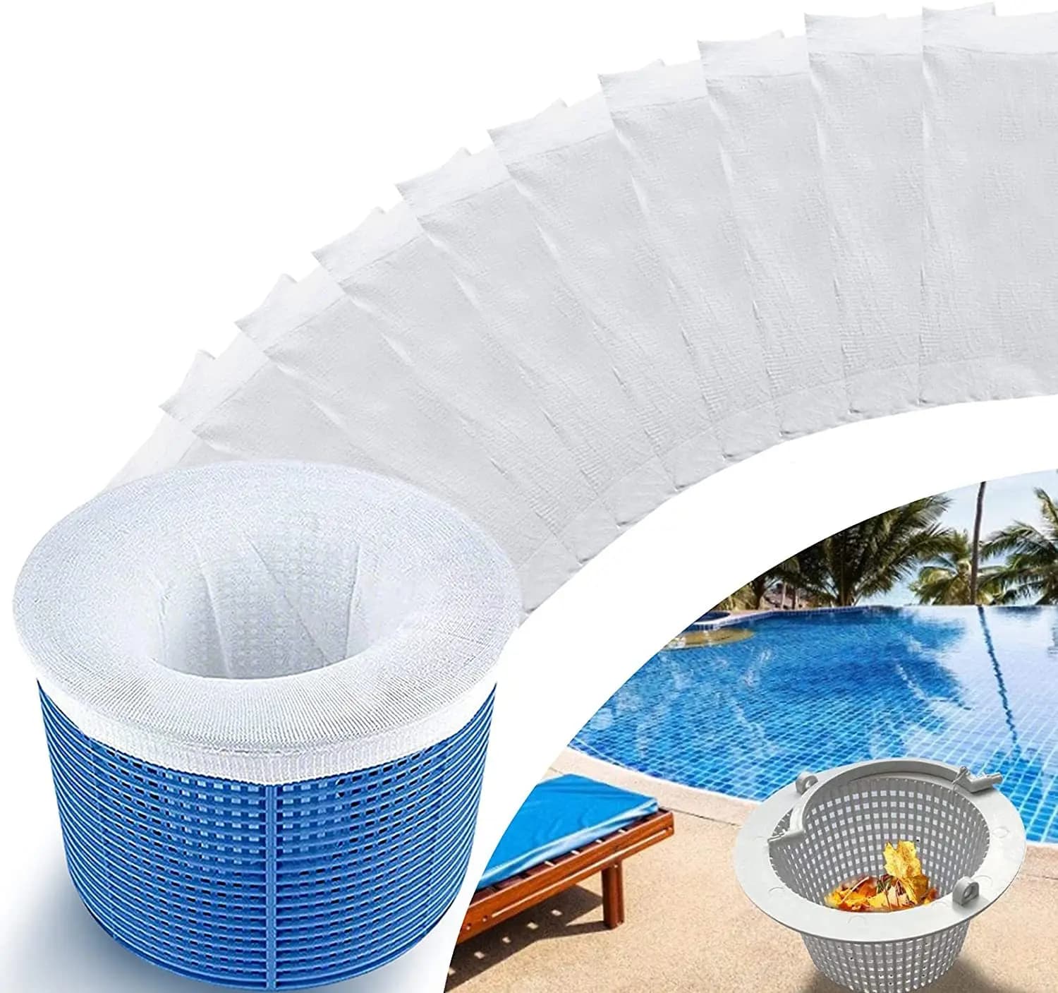 10 Pcs Pool Skimmer Socks Filter Storage Nylon Swimming Pool Basket Set — image 5