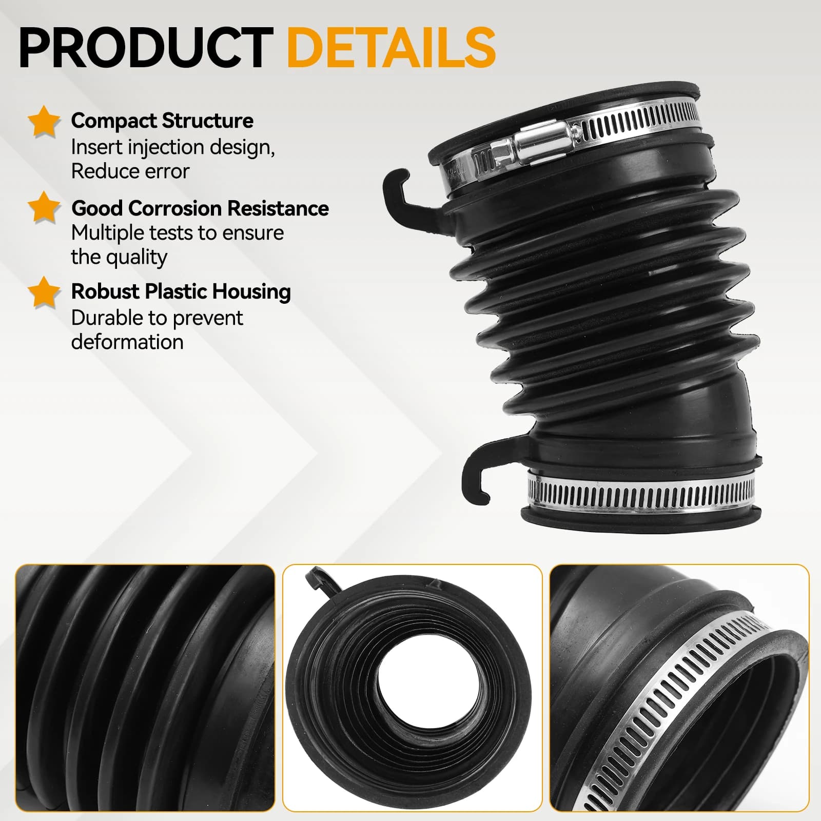 Air Intake Hose Pipe Rubber Air Cleaner Tube Honda Civic 1.6 New Flow For DTEC U — image 2