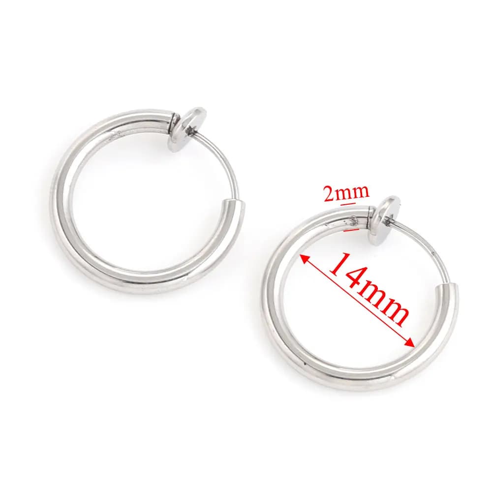 6 Pcs Stainless Steel Hoop Earrings Set for Women Korean Style Jewellery — image 7