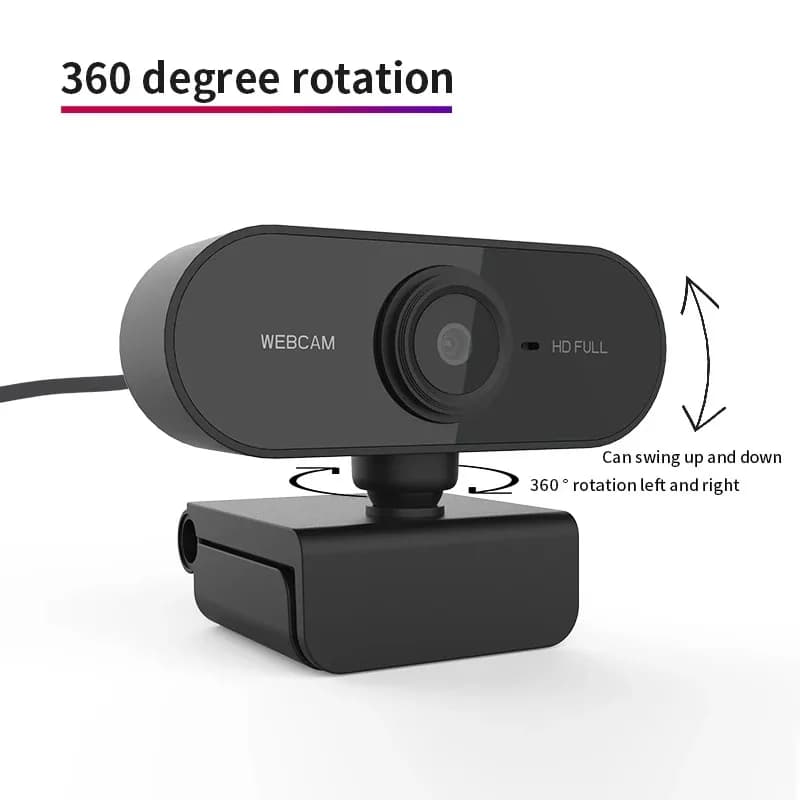 HD Webcam with Microphone USB Computer Camera for PC Video Calls Zoom Streaming — image 6