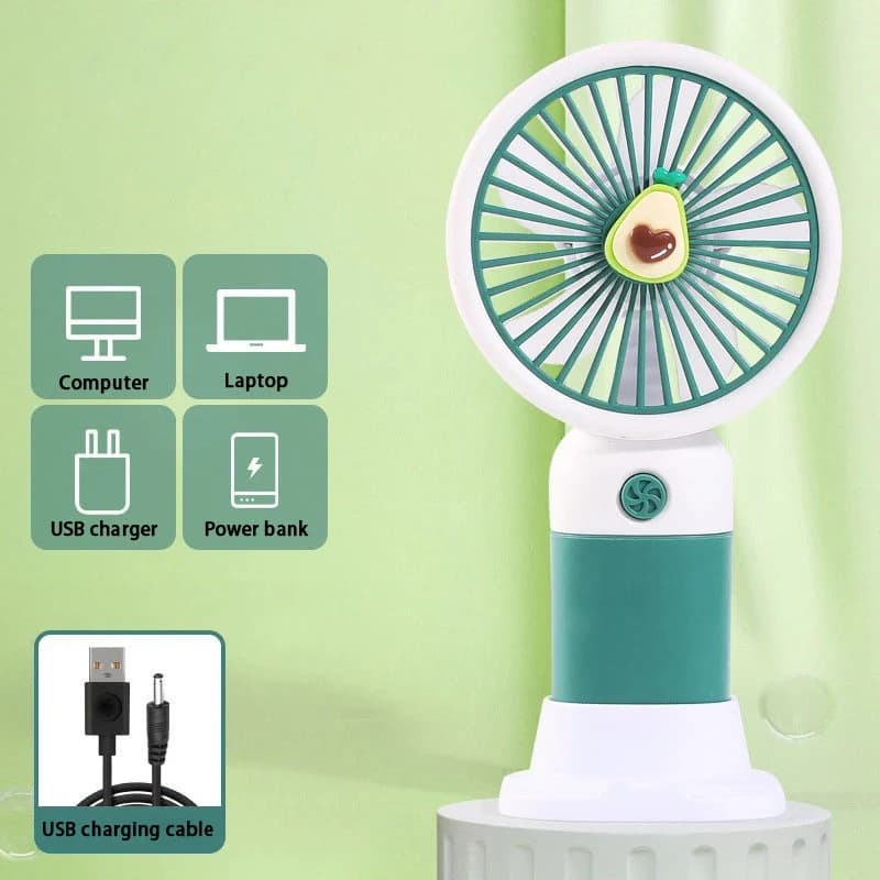 USB Rechargeable Portable Handheld Fan Dual Purpose Hand & Desktop Summer Fan — image 9