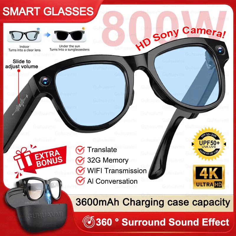 AI Smart Glasses 1080P HD Camera 32GB Real-Time Translation M02 Ultra — image 10