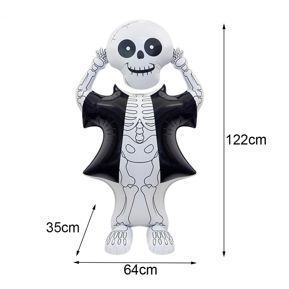 Halloween Foil Balloons Skeleton Pumpkin Ghost Skull Large Party Decorations UK — image 4