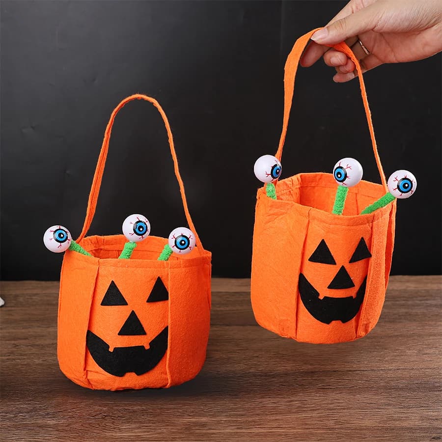 Halloween Pumpkin Tote Bag Gift Set with Eyeball Twisty Sticks Horror Party — image 6