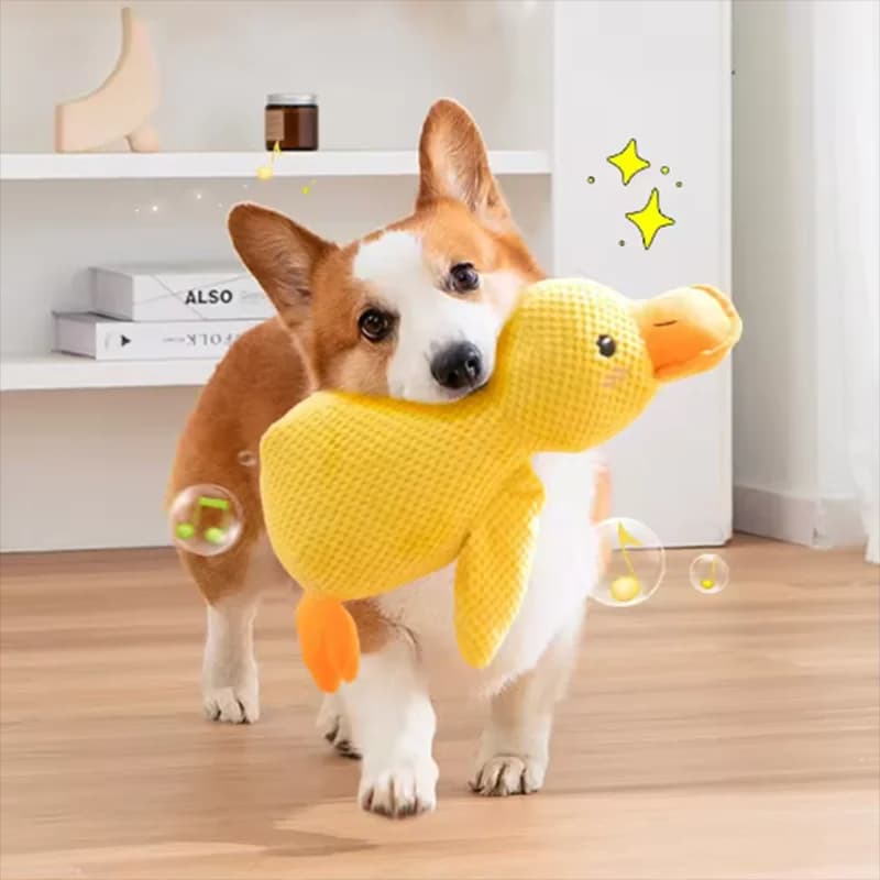 Dog Duck Toy Plush Interactive Pet Toy Relief Boredom Small Medium Large with UK — image 3