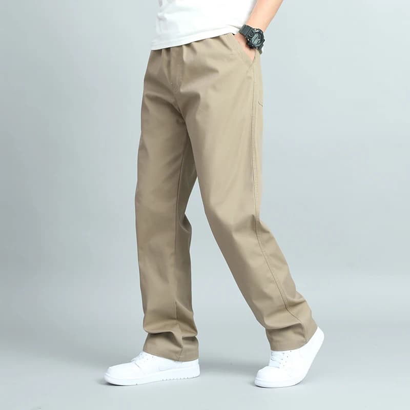Men's Casual Cotton Trousers Loose Fit Straight Multi-Pocket Plus Size — image 6