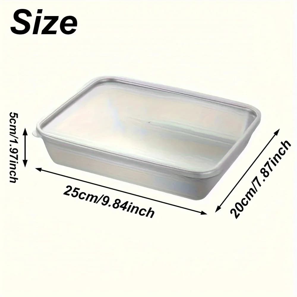 3 Pcs Stainless Steel Food Containers Lunch Box Leakproof Stackable Clear — image 3