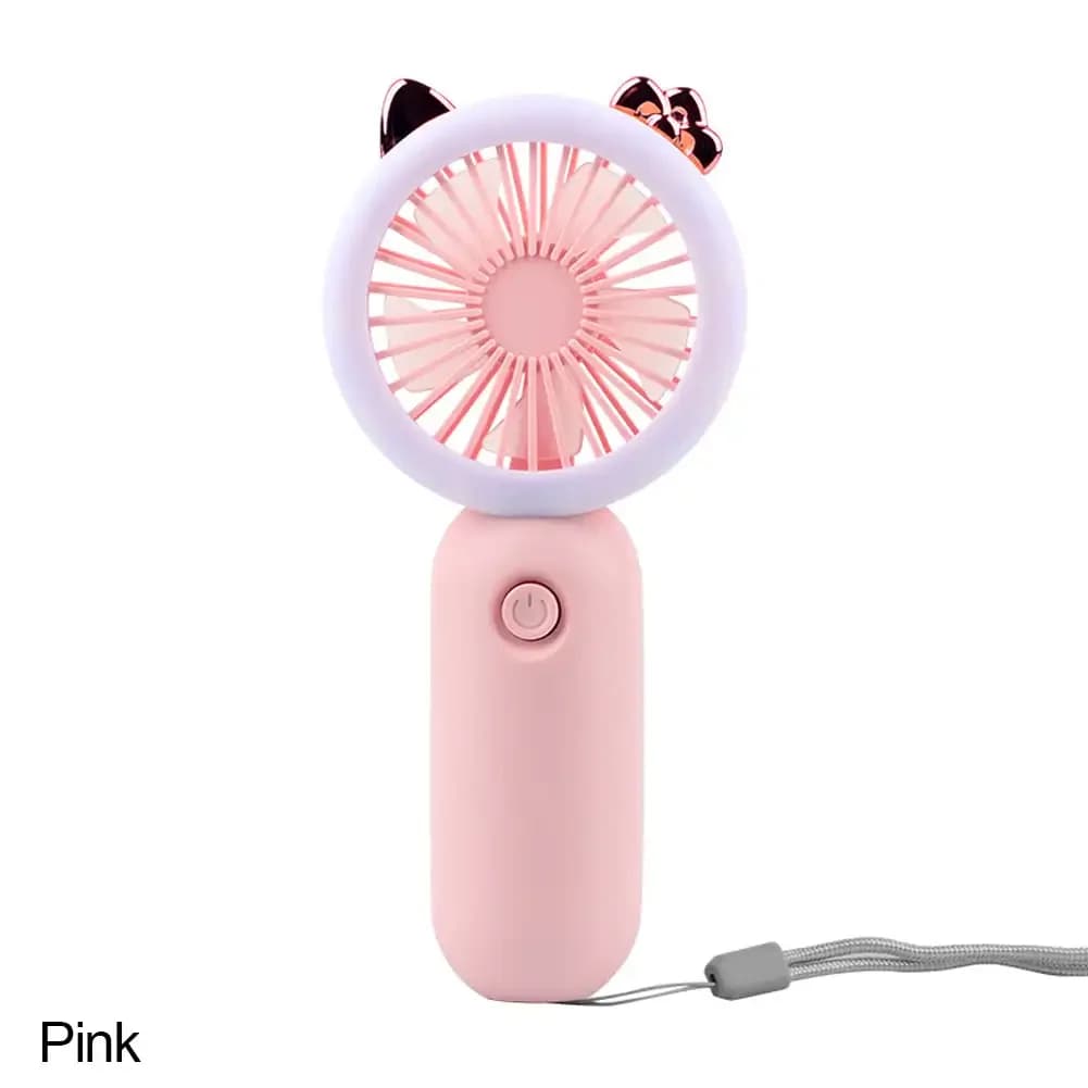 Portable Neck Hanging Fan USB Rechargeable Mini Fan 3 Speed LED New Foldable New — image 7