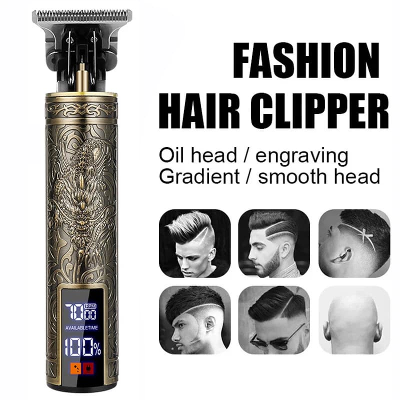 Professional Hair Clipper Barber Rechargeable Trimmer Machine Carving Metal — image 2