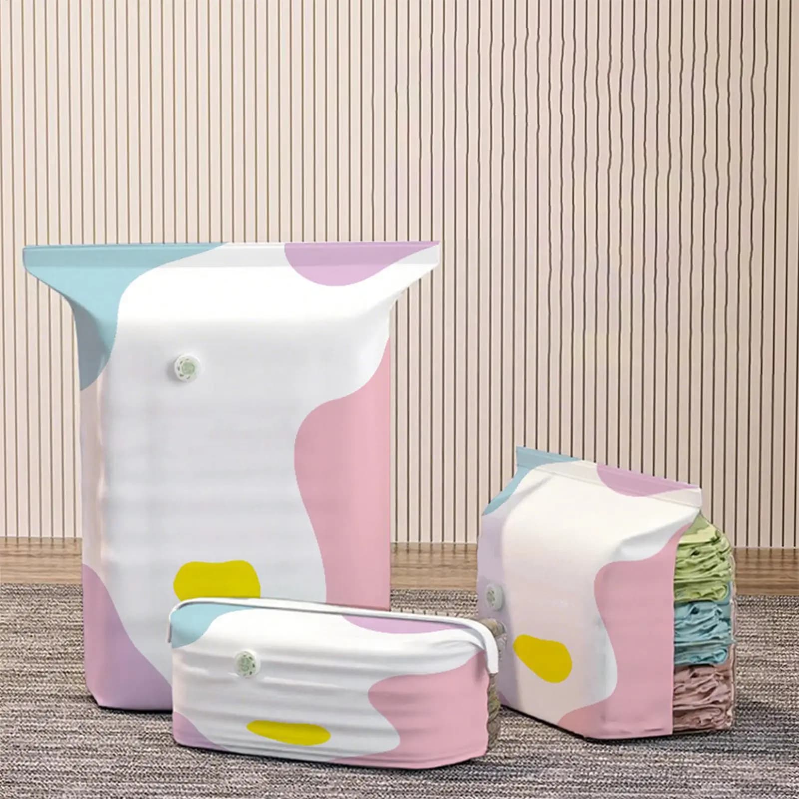 Vacuum Storage Bags for Clothes No-Pump Compression Space Saving Sealing — image 3
