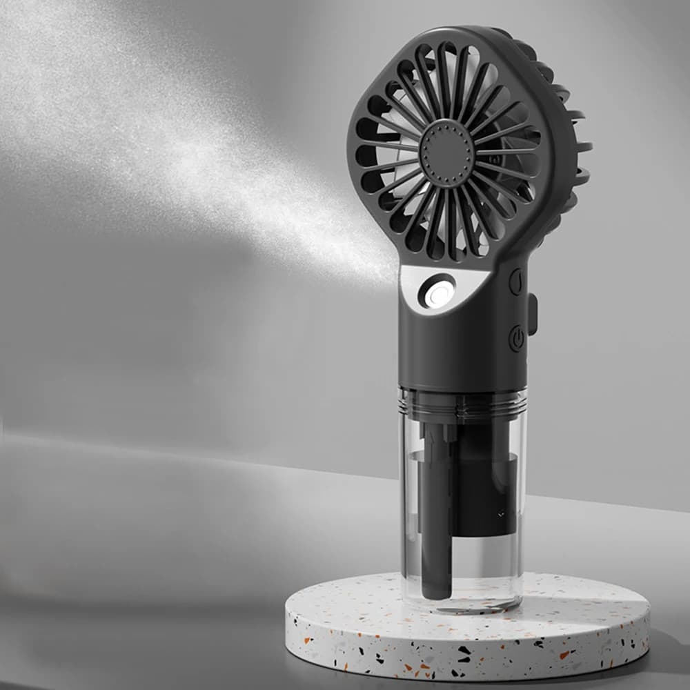 Portable Humidifier Fan USB Rechargeable Handheld Mist Water Spray New Mini with — image 7