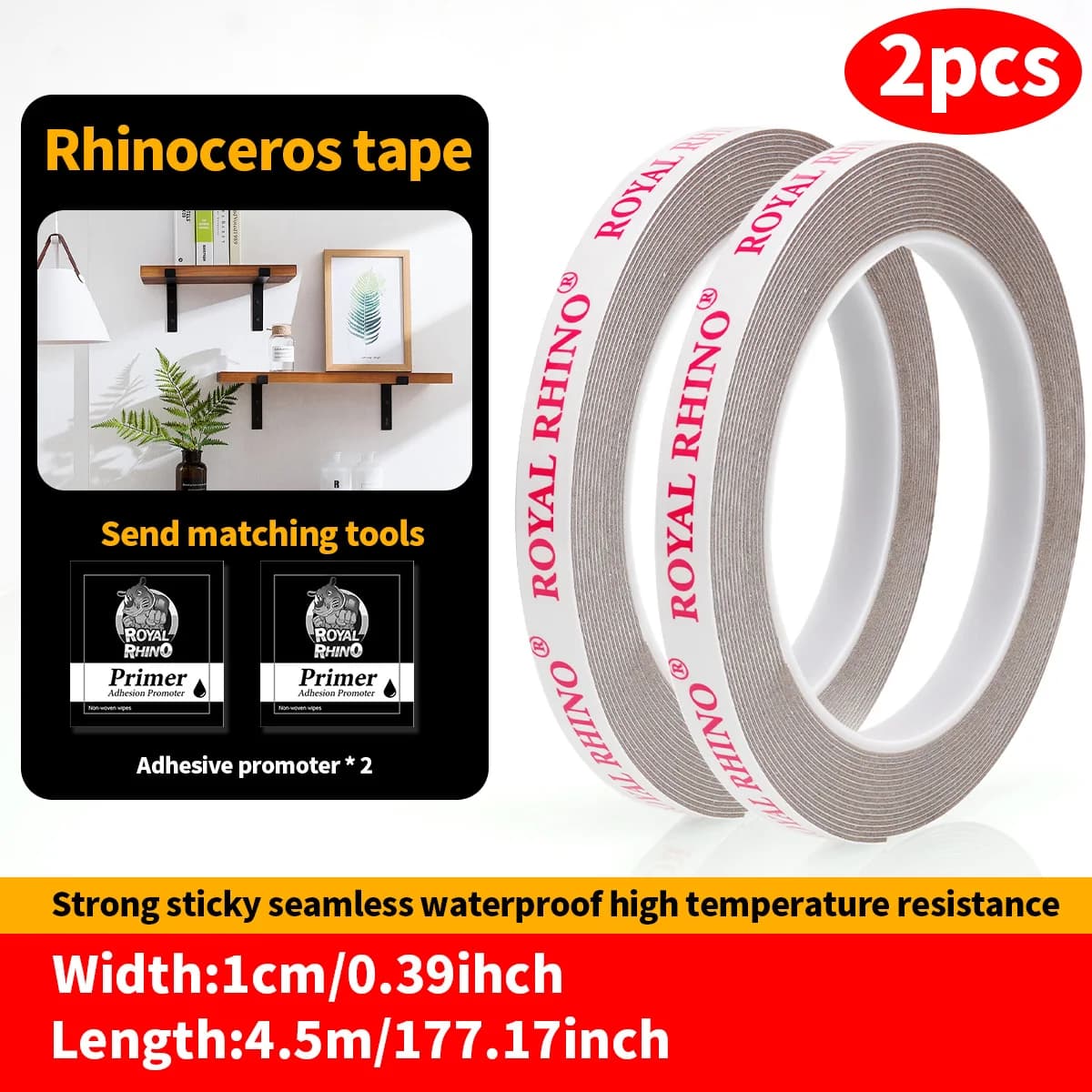 Extra Strong Double Sided Tape 450cm Adhesive for Car Mounting Tear Off — image 12