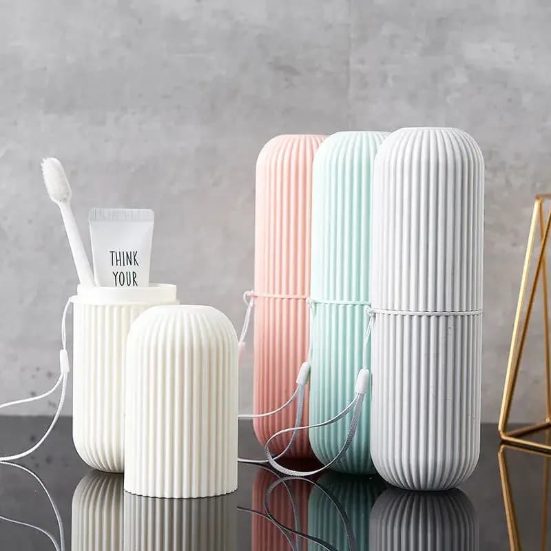 Portable Toothbrush Toothpaste Holder Case Travel Camping Storage Box — image 4