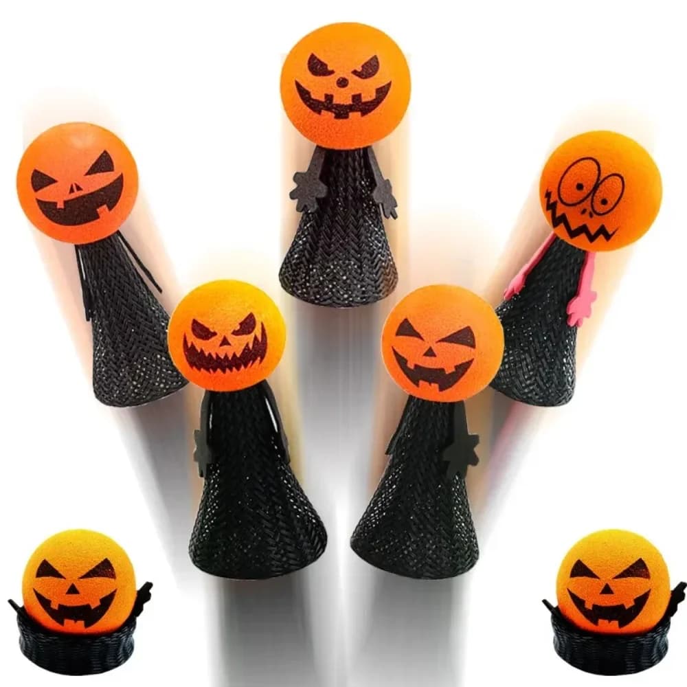 20 Pcs Halloween Finger Puppet Pumpkin Jumping Doll Toys Party Favours Fun Gift — image 5