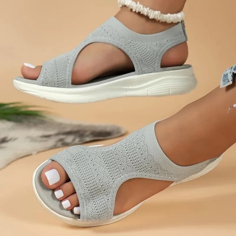 Women's Summer Sandals Mesh Knit Roman Beach Shoes Slip On Comfort — image 9