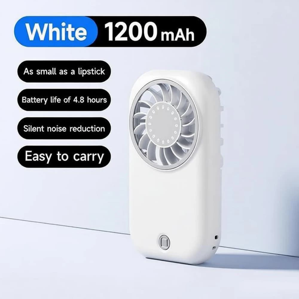 Handheld Mini Fan USB Rechargeable Portable Speed Adjustable New 1200mAh Small U — image 10