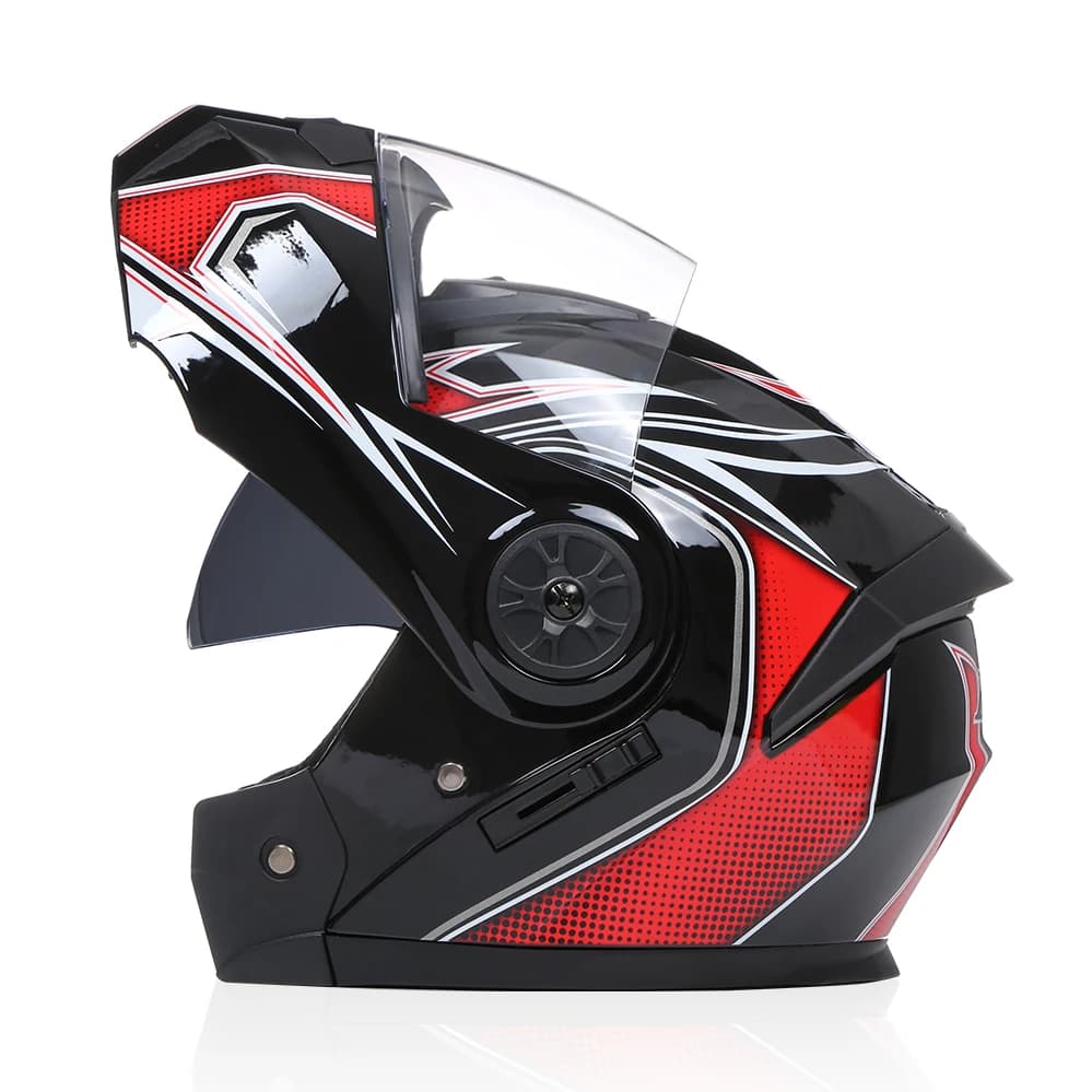 Flip Up Modular Full Face Motorcycle Helmet with Removable Liner — image 14