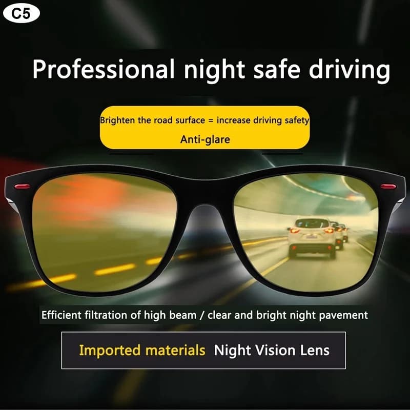 Night Vision Glasses Polarised Sunglasses Men Sport PC Frame Outdoor Day — image 2